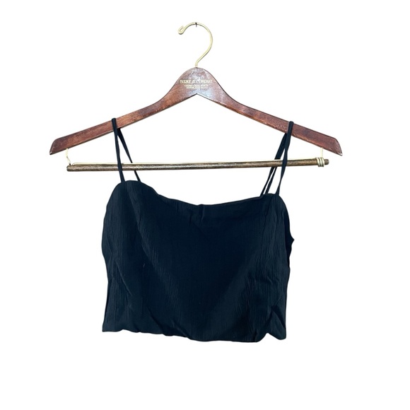 Abercrombie & Fitch Black Sleeveless Crop Top Small S - Picture 1 of 4